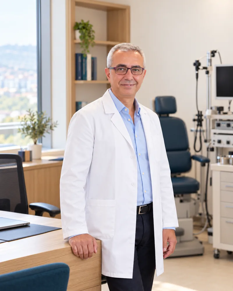 Prof. Dr. Öner Çelik muayenehanesinde